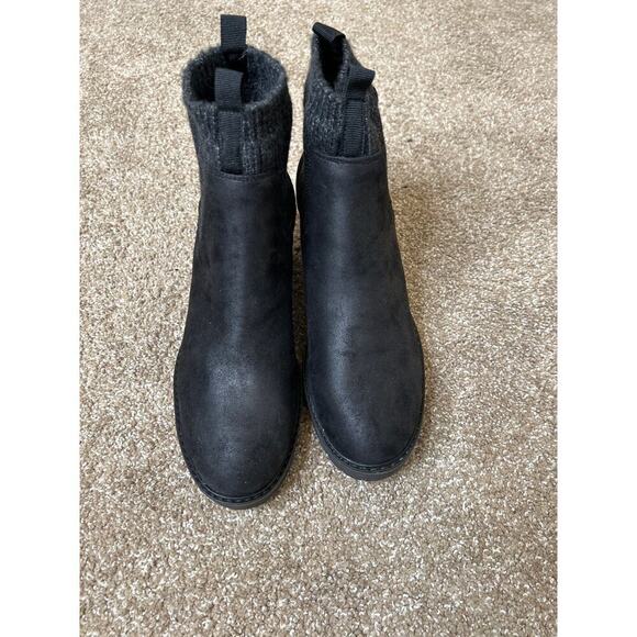 Steve Madden Apollo Chelsea Boots Women's Size 8 Black Chunky Platform Pull On 9 - Picture 3 of 7